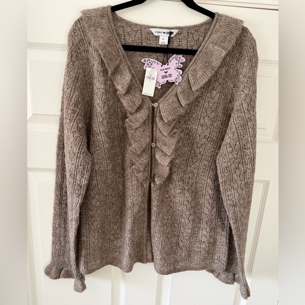 Old Navy X Anna Sui Ruffle Cardigan Sweater - Picture 4 of 6